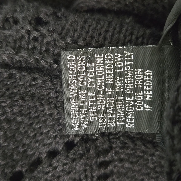 89th & Madison black quarter sleeve cardigan sweater size large - Picture 5 of 5